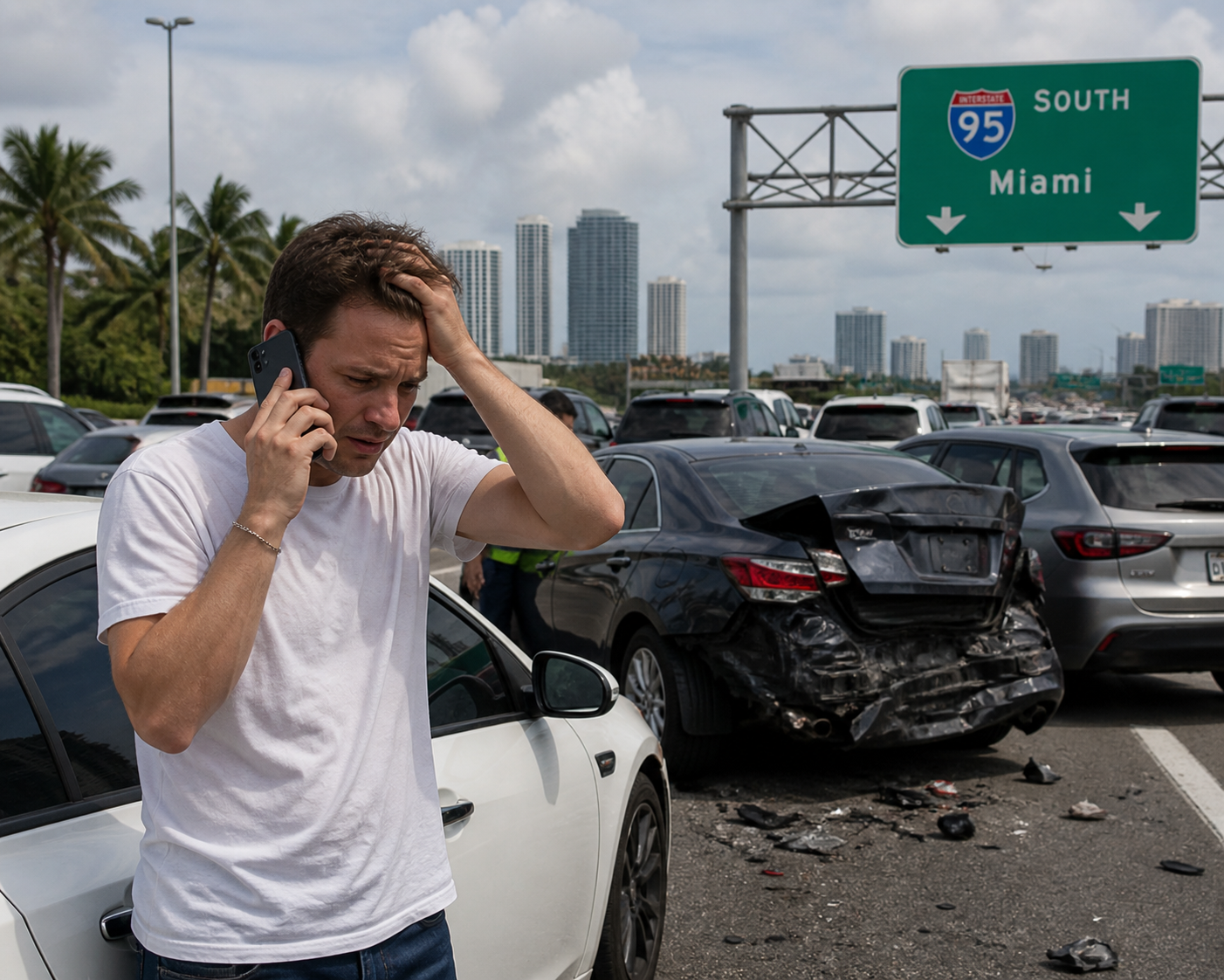 Car accident scene